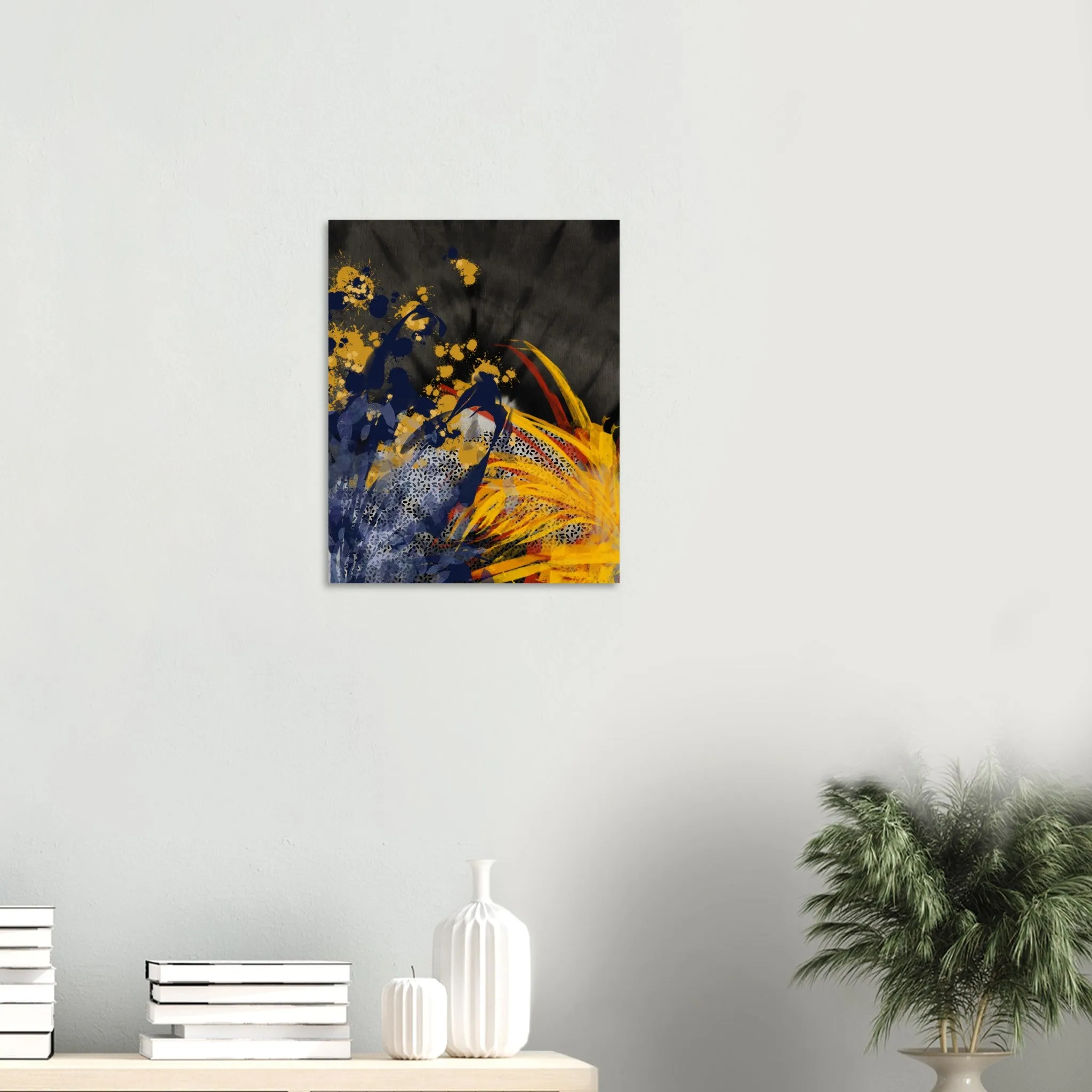 Abstract Blue and Gold Museum-Quality Matte Paper Poster