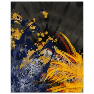 Abstract Blue and Gold Museum-Quality Matte Paper Poster