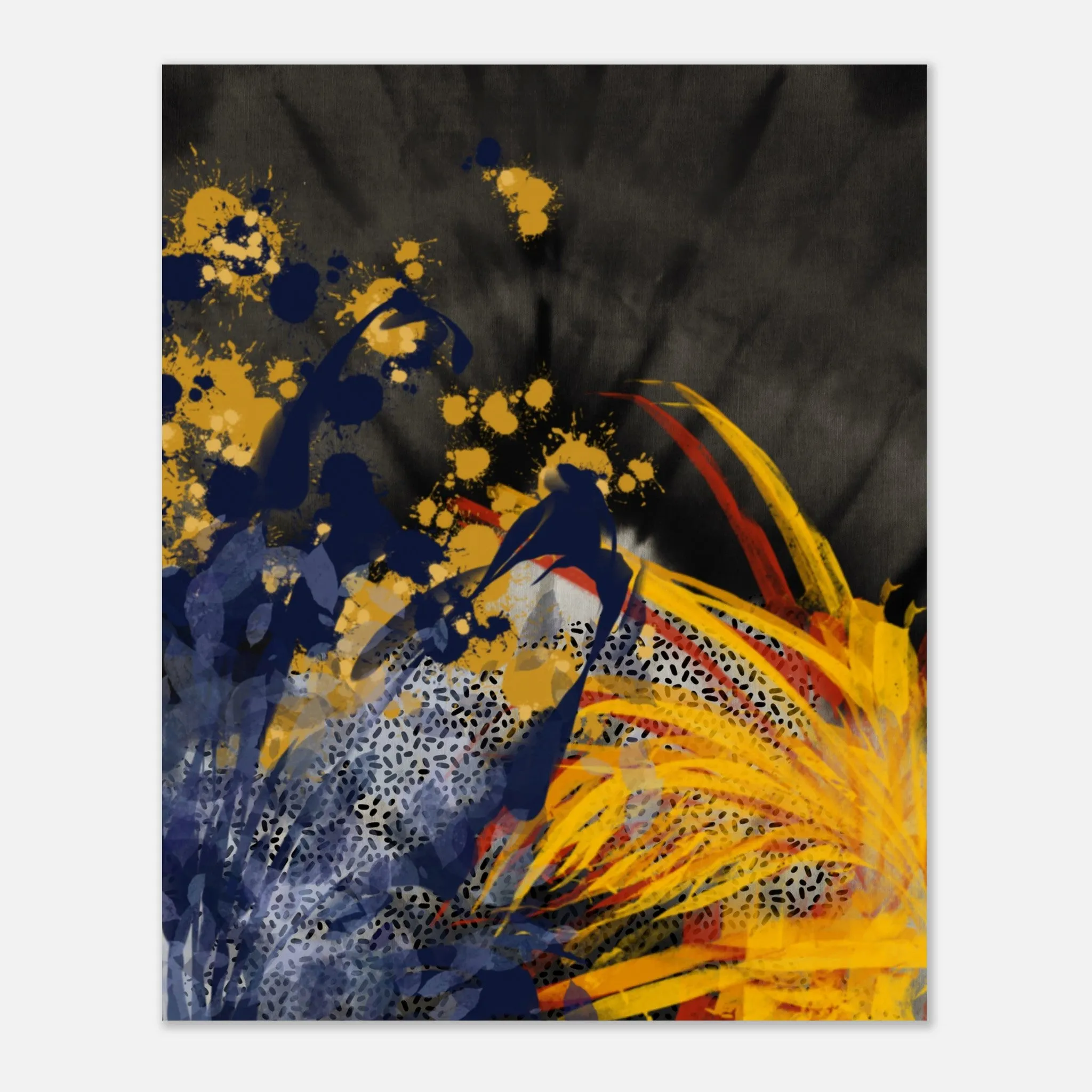 Abstract Blue and Gold Museum-Quality Matte Paper Poster