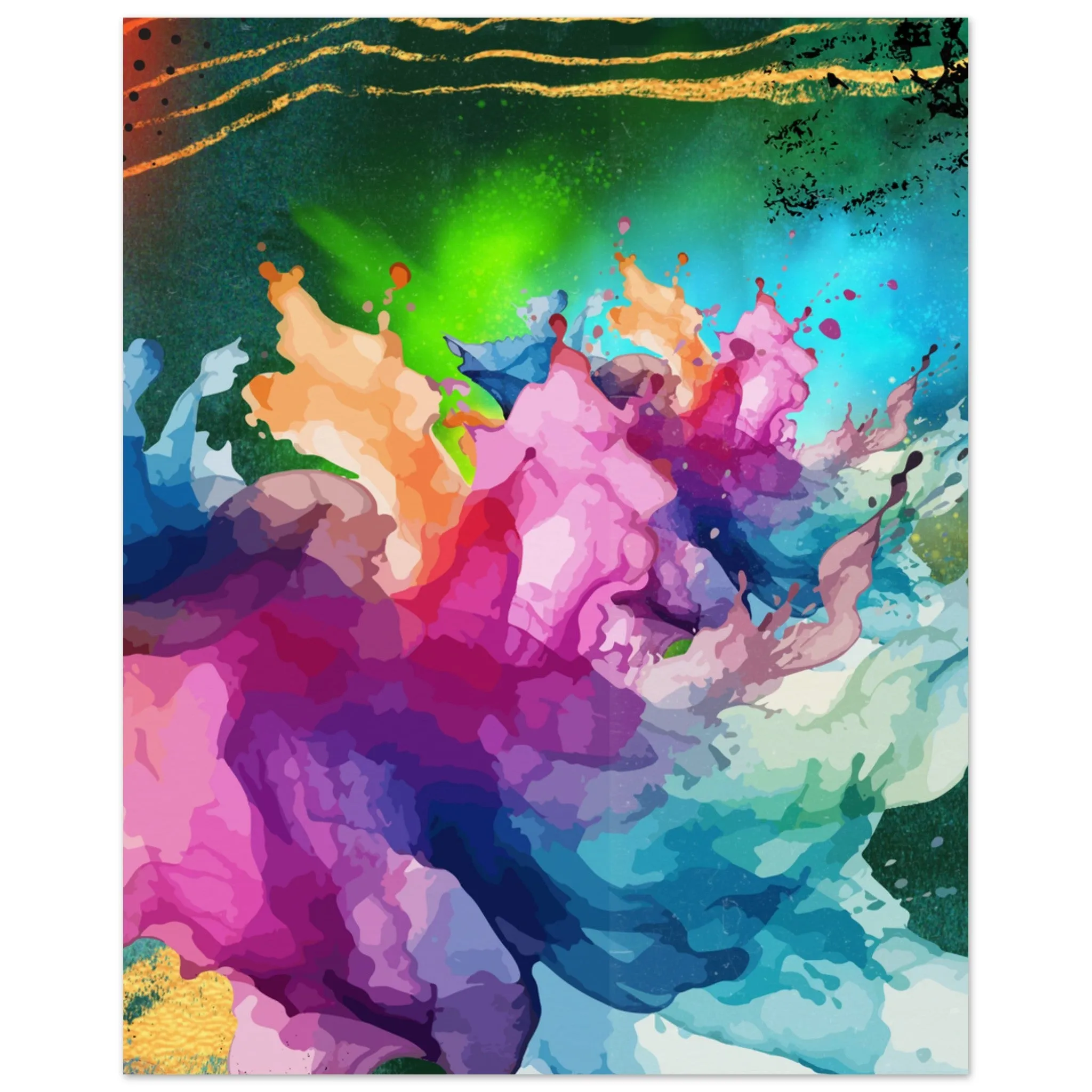 Abstract floral bright Museum-Quality Matte Paper Poster