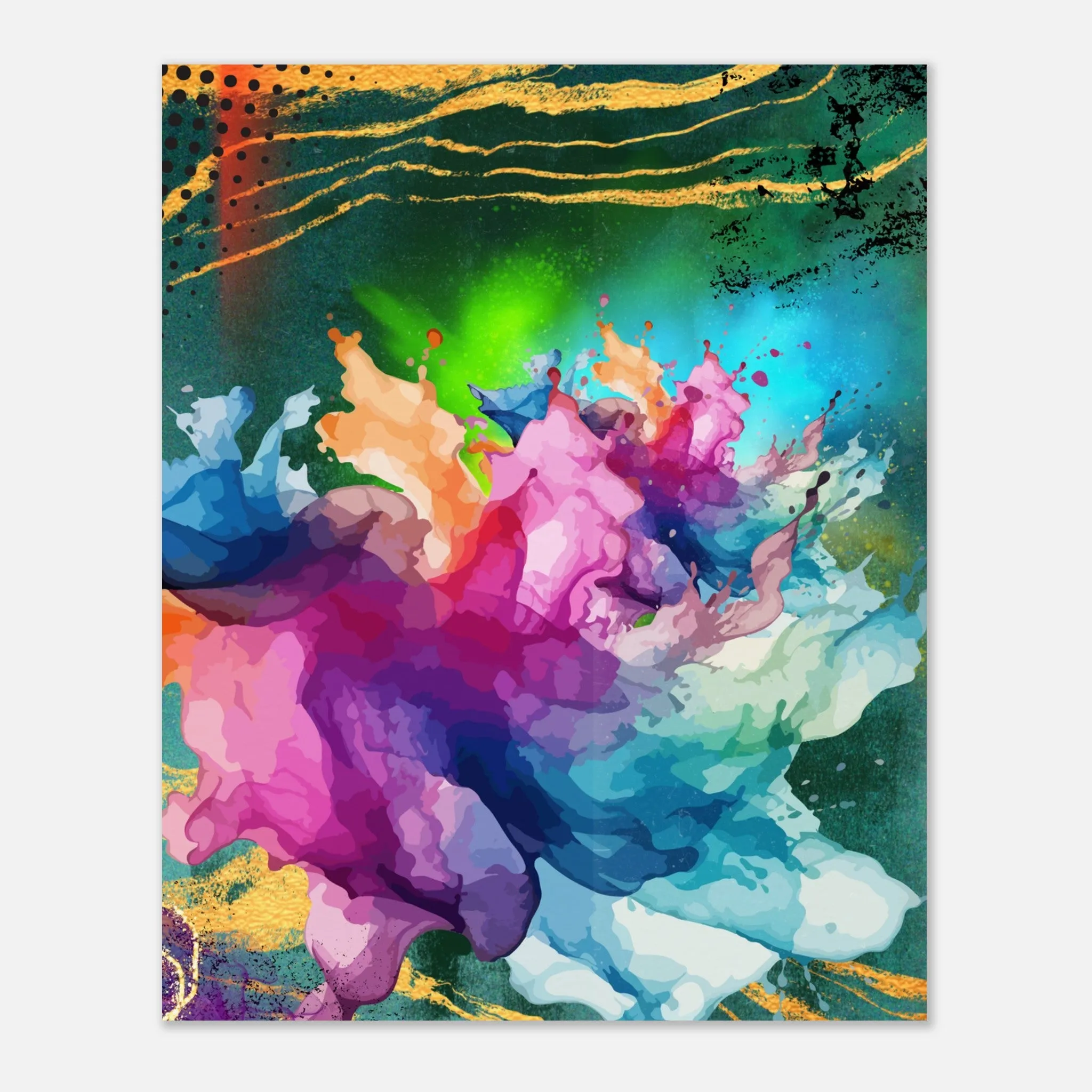 Abstract floral bright Museum-Quality Matte Paper Poster