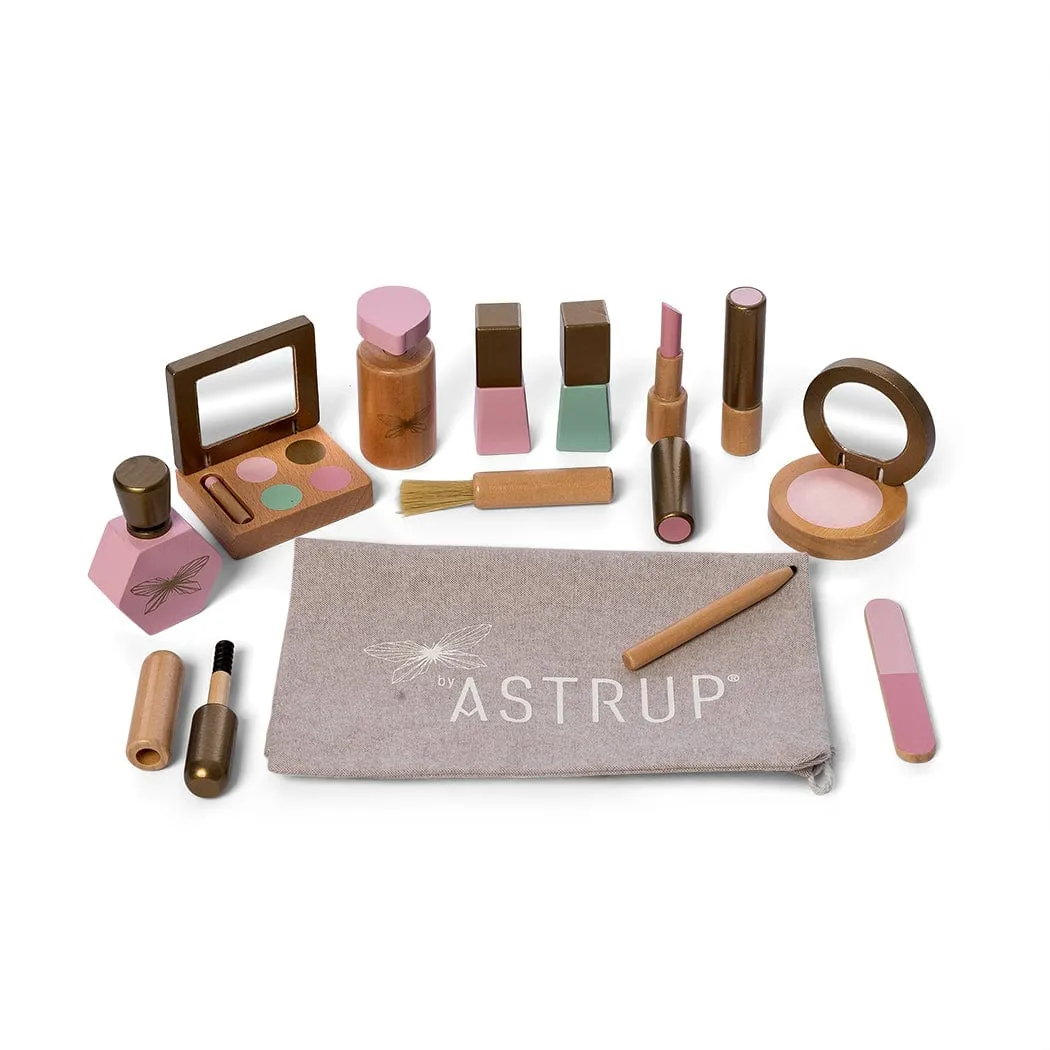 Astrup Wooden Role Play Make Up Set - 13 pieces