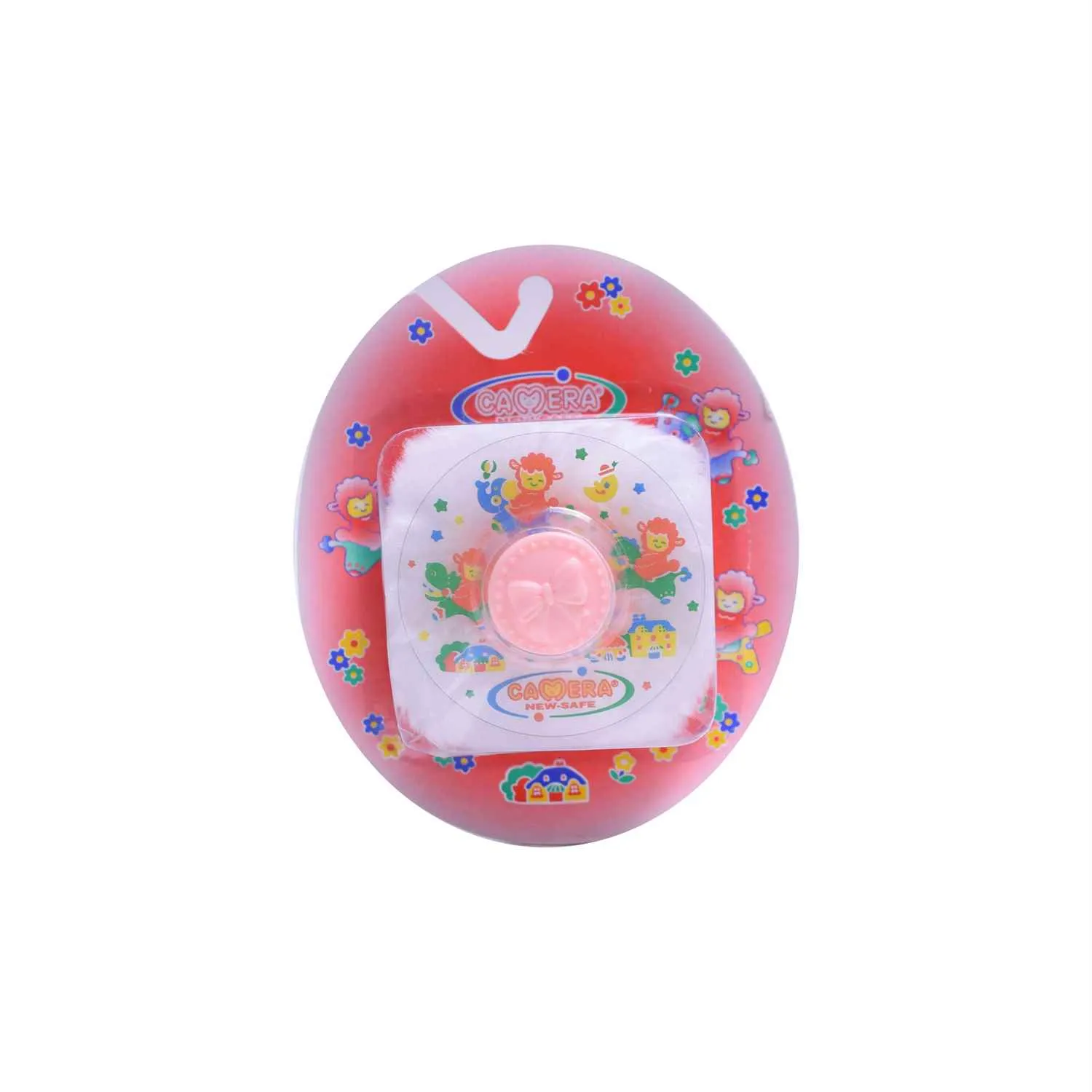 Camera Baby Powder Puff Box with feather touch Puff - Pink