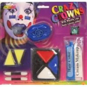 Crazy Clown With Whistle Lips Face Paints - Makeup tray