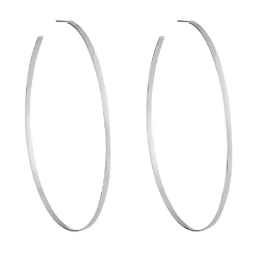 Cynthia Silver Thin Hoop Earrings