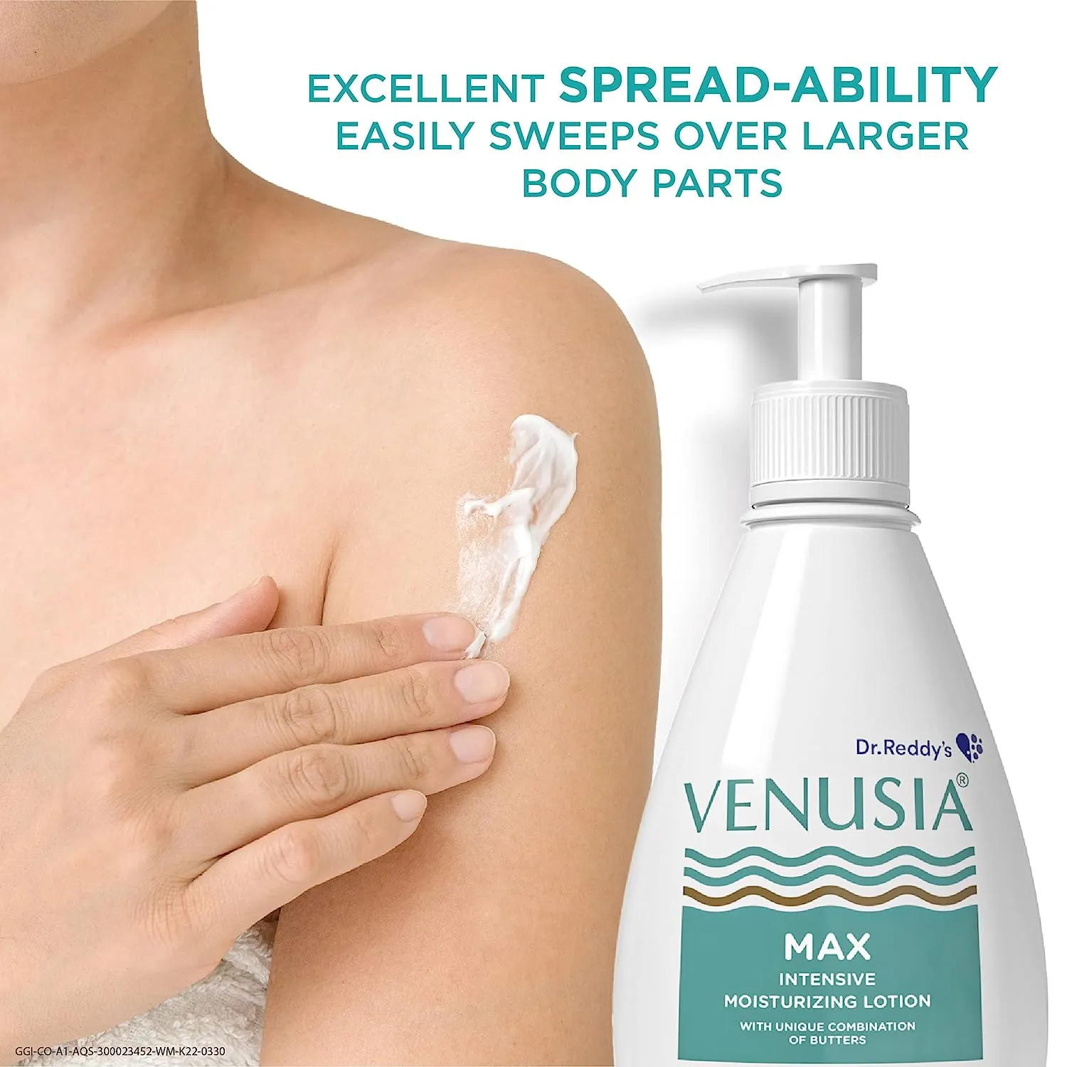 Dr. Reddy VENUSIA Max Intensive Moisturizing Lotion, Repairs Dry Skin, Soft & Smooth, Moisturized & Hydrated Skin For Upto 12 Hours. Contains Shea, Mango, Aloe & Cocoa Butter, Paraben Free & Non Irritant formula,  Dermat Recommended | 500g