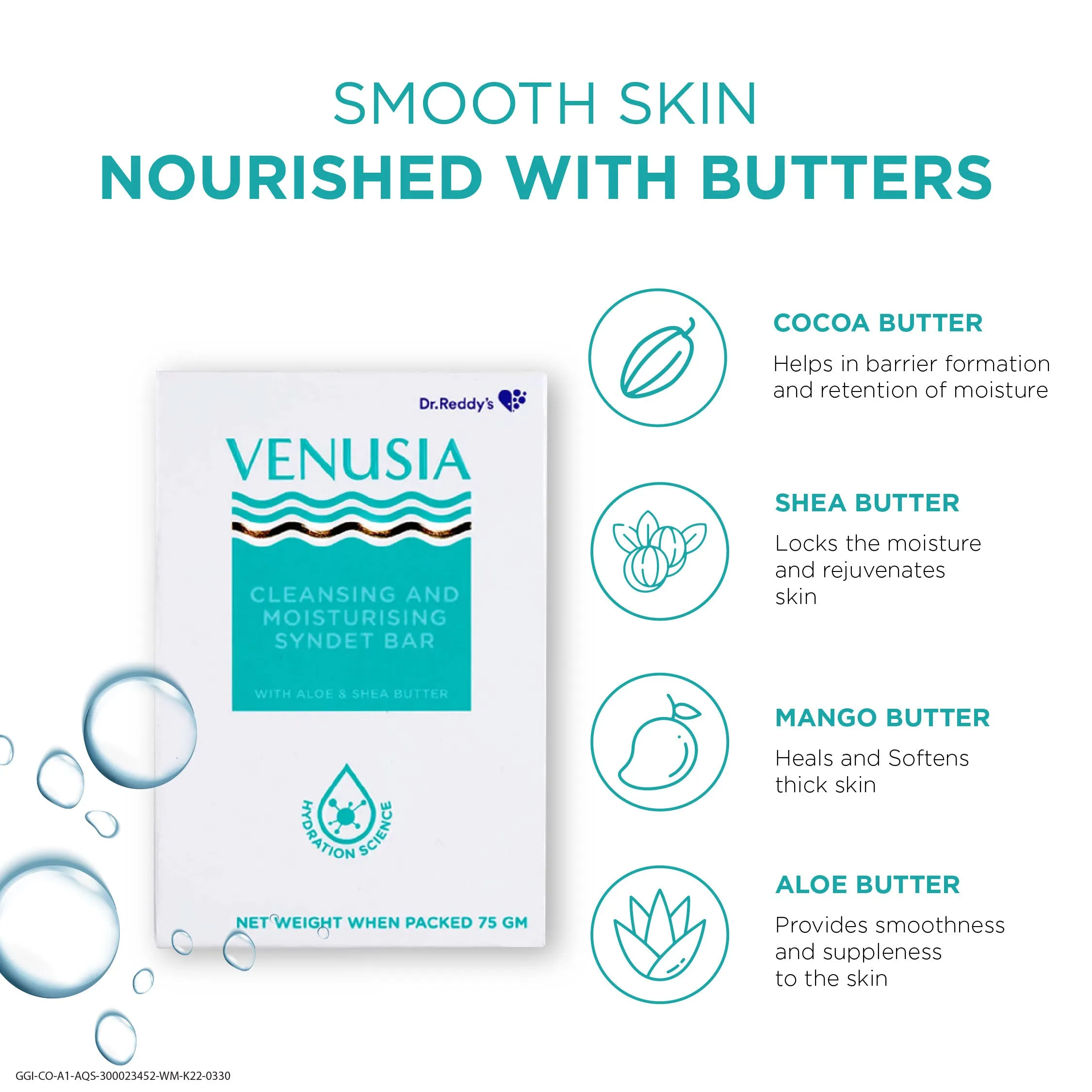 Dr. Reddy's Venusia Max Intensive Moisturizing Lotion  300 GM  and Venusia Moisturizing Bathing Bar 75 GM