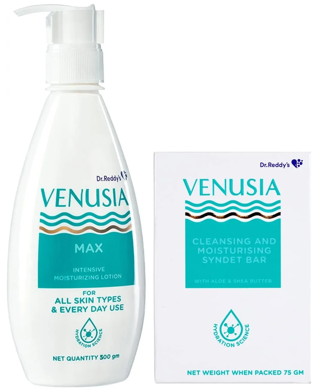 Dr. Reddy's Venusia Max Intensive Moisturizing Lotion, 500 GM & Venusia Moisturizing Bathing Bar 75 GM