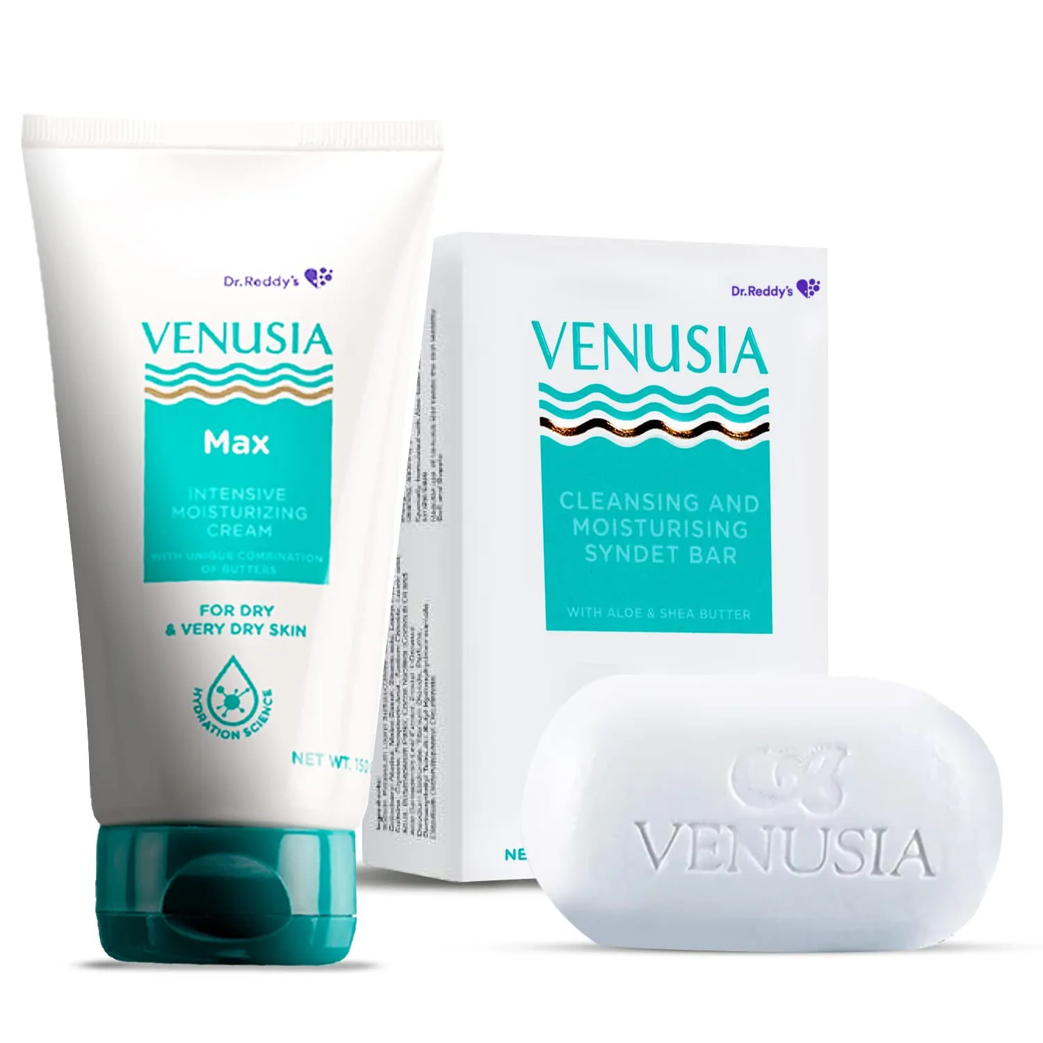 Dr.Reddy's Venusia Max Cream Paraben Free 150 GM and Moisturizing Bathing Bar 75 GM