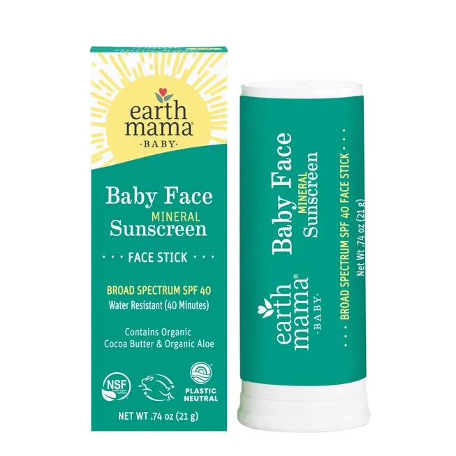 Earth Mama Organics Baby Mineral Sunscreen Face Stick