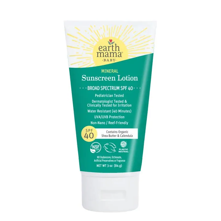 Earth Mama Organics Baby Mineral Sunscreen Lotion