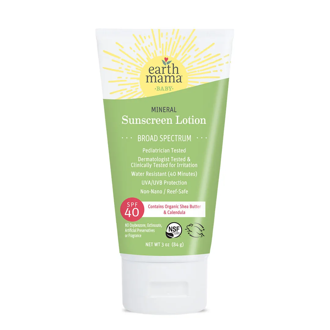 Earth Mama Organics Baby Mineral Sunscreen Lotion