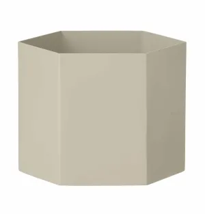 Ferm Living Hexagon Pot - Extra Large - Light Grey