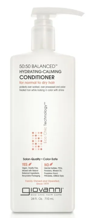 Giovanni 50:50 Balanced Hydrating-Calming Conditioner 24 oz Liquid