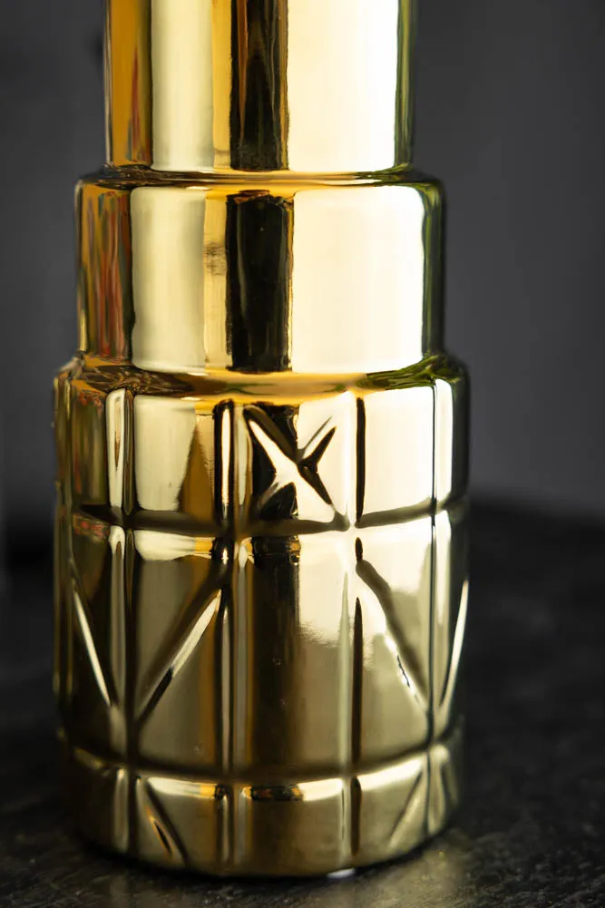 Gold Lipstick Vase