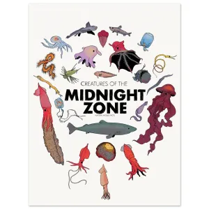 Midnight Zone Creatures Museum Poster