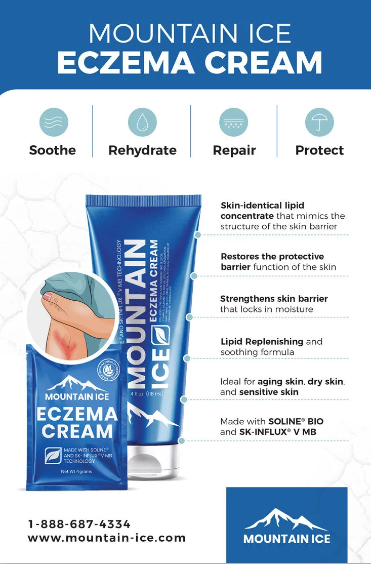 Mountain Ice Eczema Cream (Rebuild Skins Barrier   Retain Moisture Better) (Sample Pack)