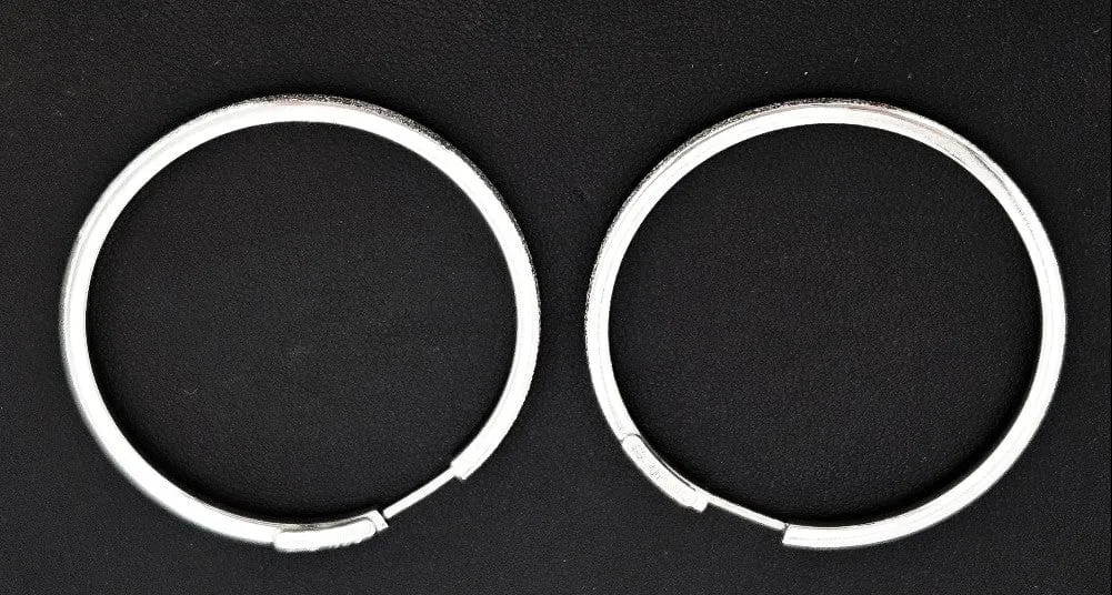 NWOT Pianegonda Italy Modernist Annulus Collection Sterling Hoop Earrings