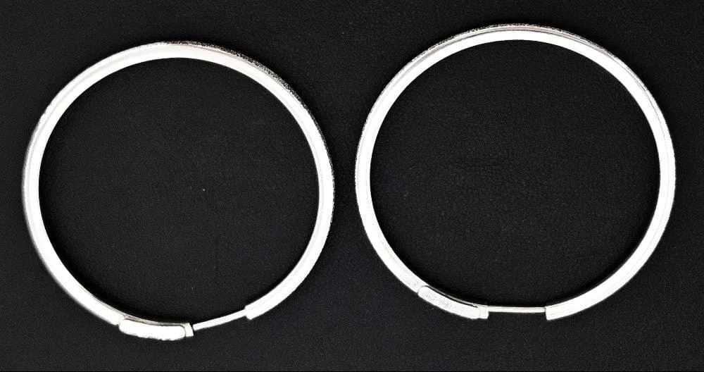 NWOT Pianegonda Italy Modernist Annulus Collection Sterling Hoop Earrings