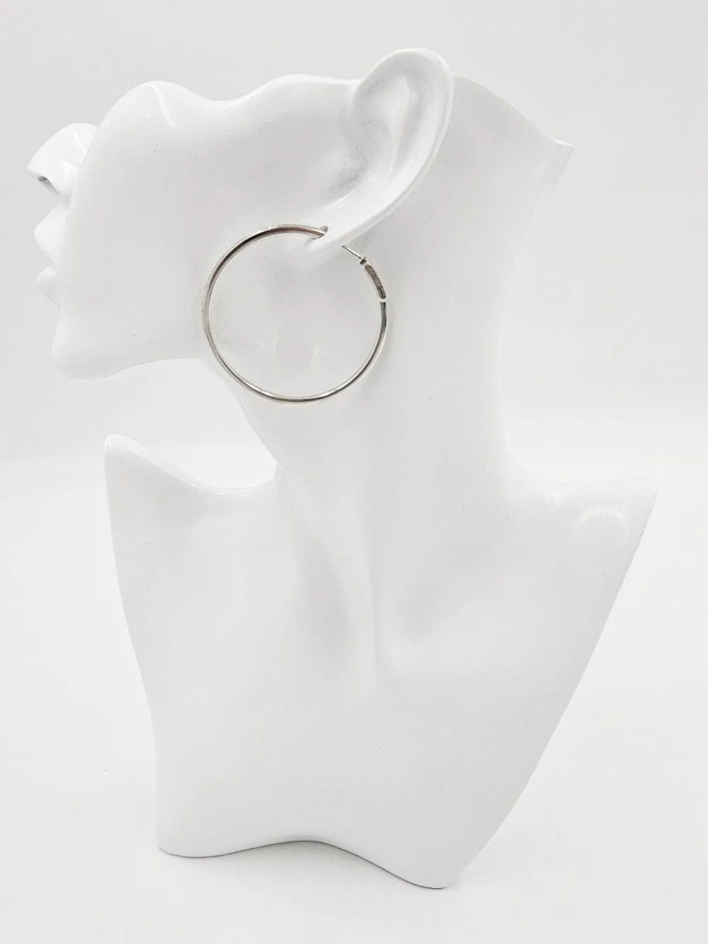 NWOT Pianegonda Italy Modernist Annulus Collection Sterling Hoop Earrings