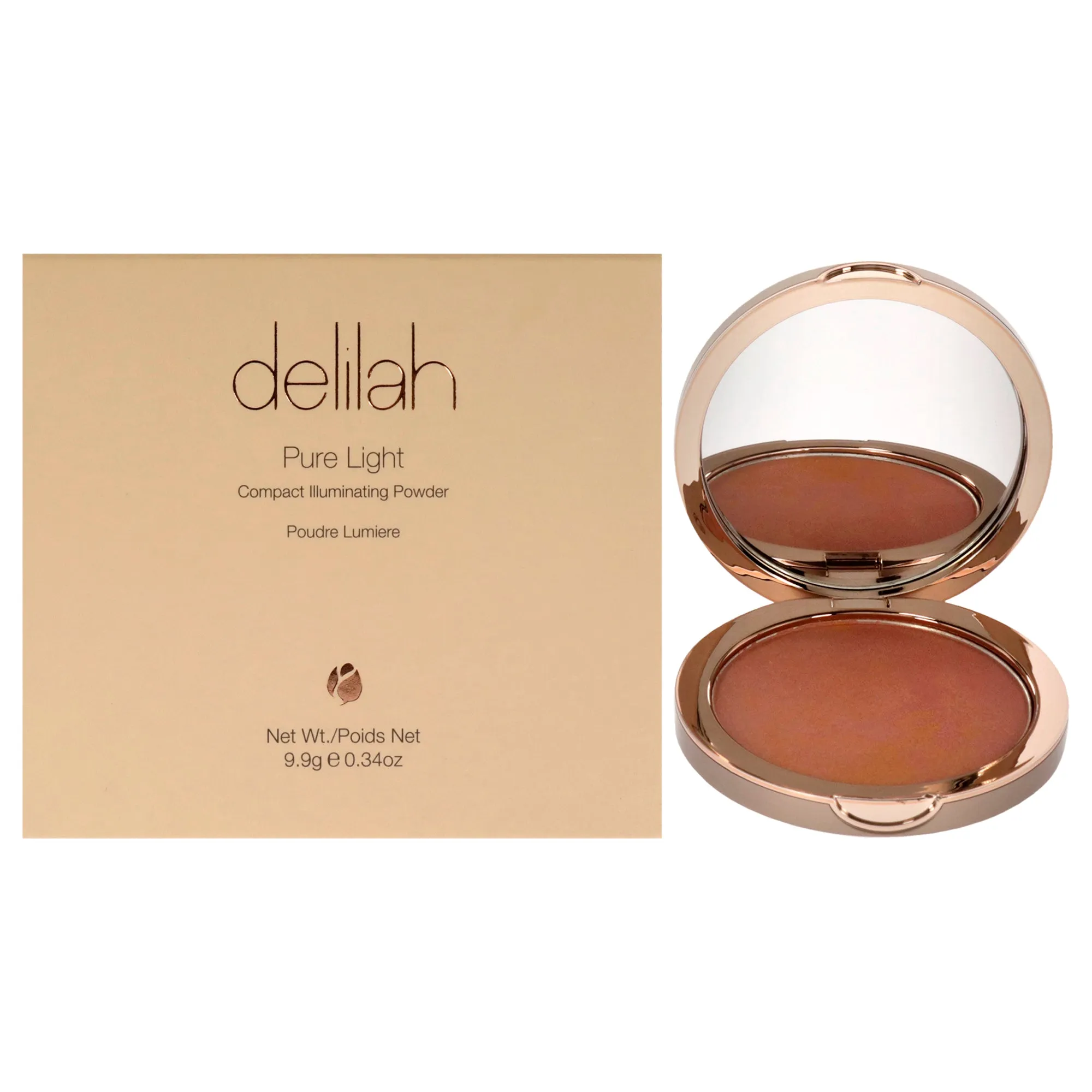 Pure Light Compact Illuminating Powder- Lustre by Delilah for Women - 0.34 oz Powder