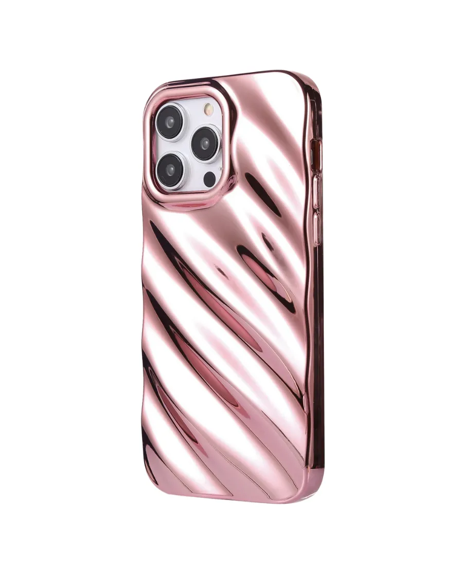 Rose Gold Metallic Ripple Phone Case