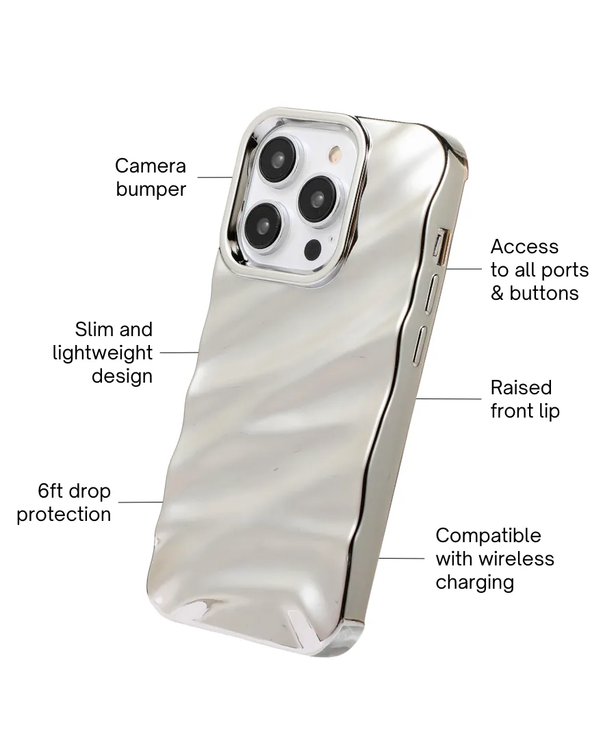 Silver Ripple Phone Case