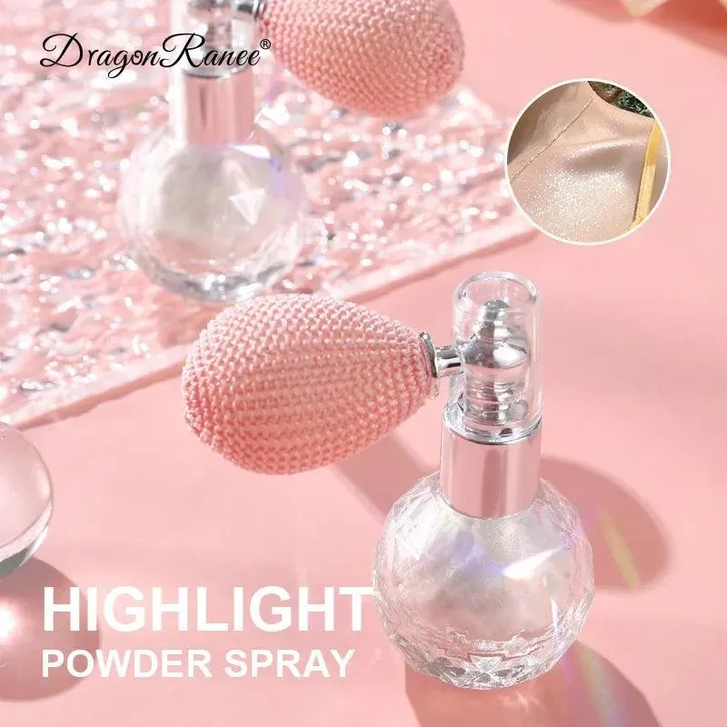 Sparkling Glitter Highlighter Spray: Glamorous Radiant Makeup Glow