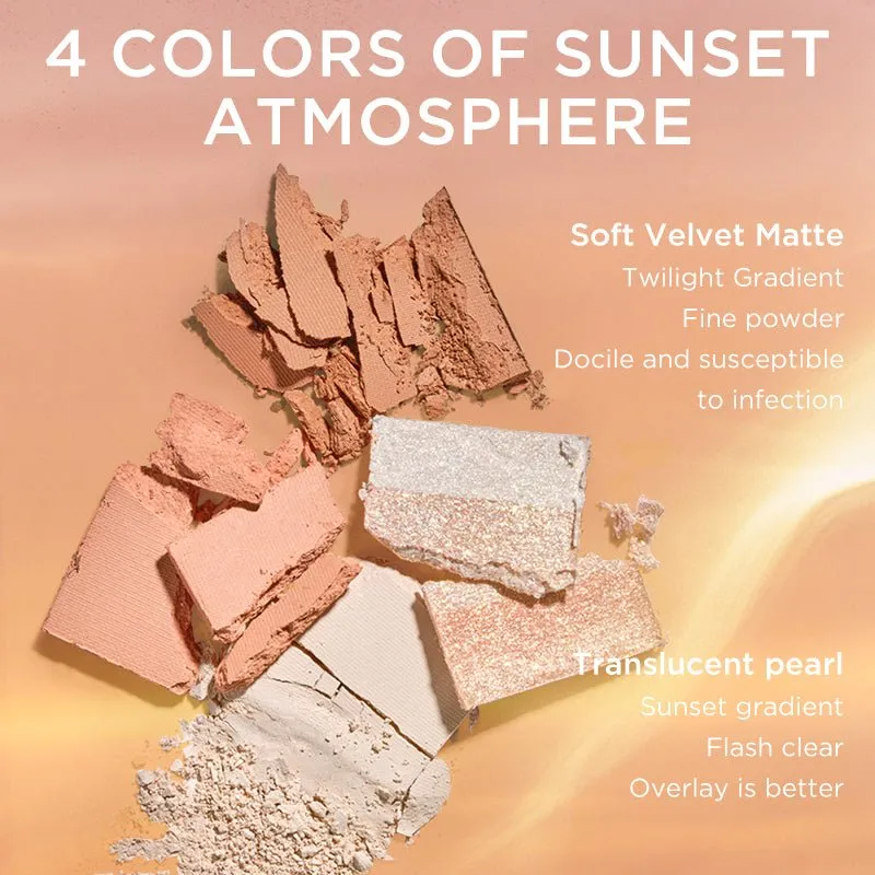 Sunset 4-shade Eyeshadow Palette  #01 Orange