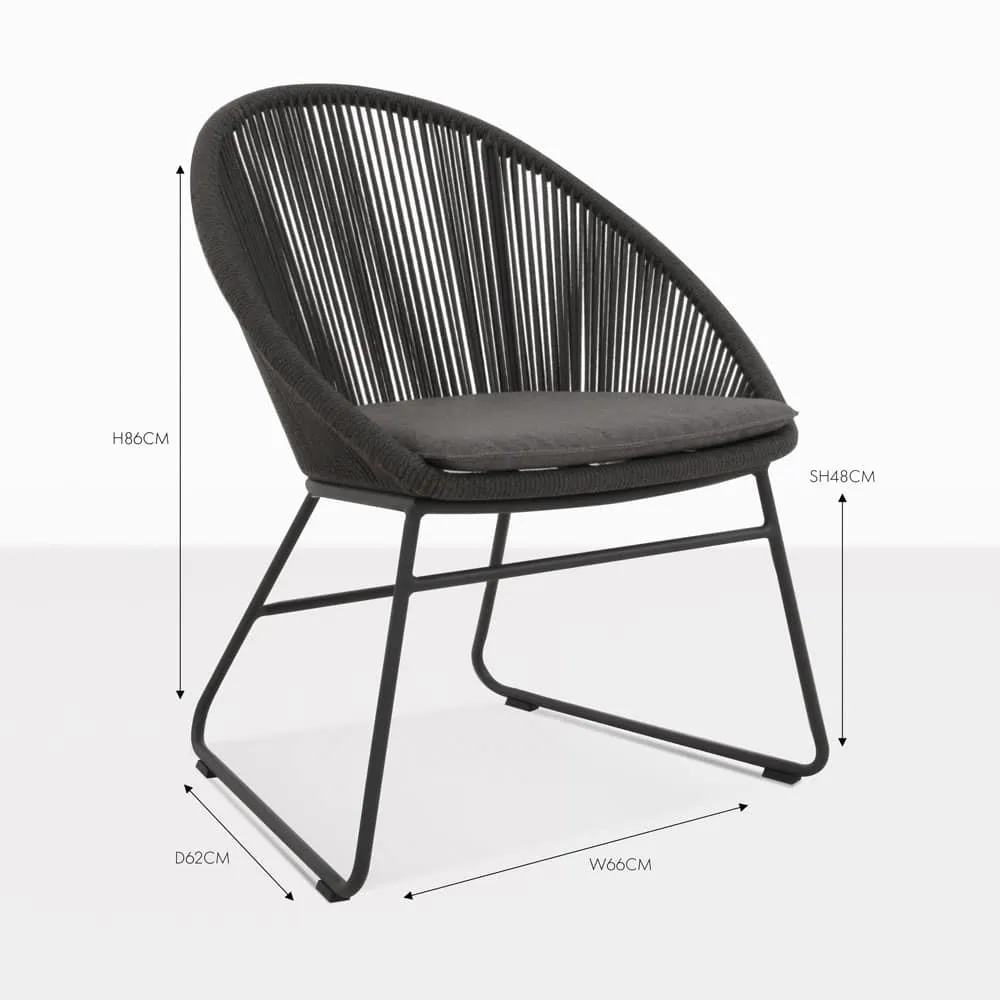 Toga Vertical Woven Rope Outdoor Dining Chair