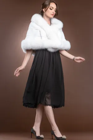 Traditional Horizontal Mink - Fox Fur Cape