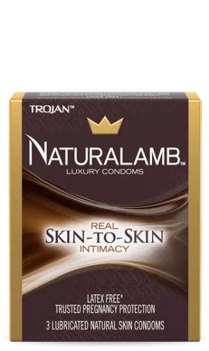 Trojan NaturaLamb Latex-Free Natural Skin Condoms - 3 Pack