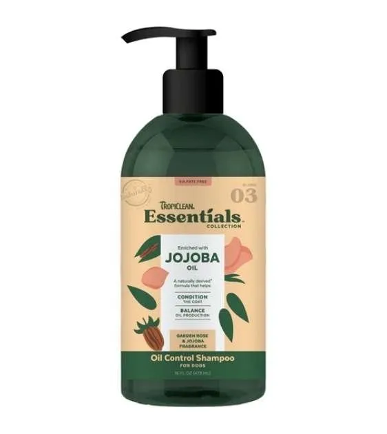 Tropiclean Essentials Jojoba Oil Control Dog Shampoo